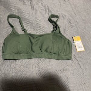 Shade & Shore Green Bikini Top with Adjustable Straps